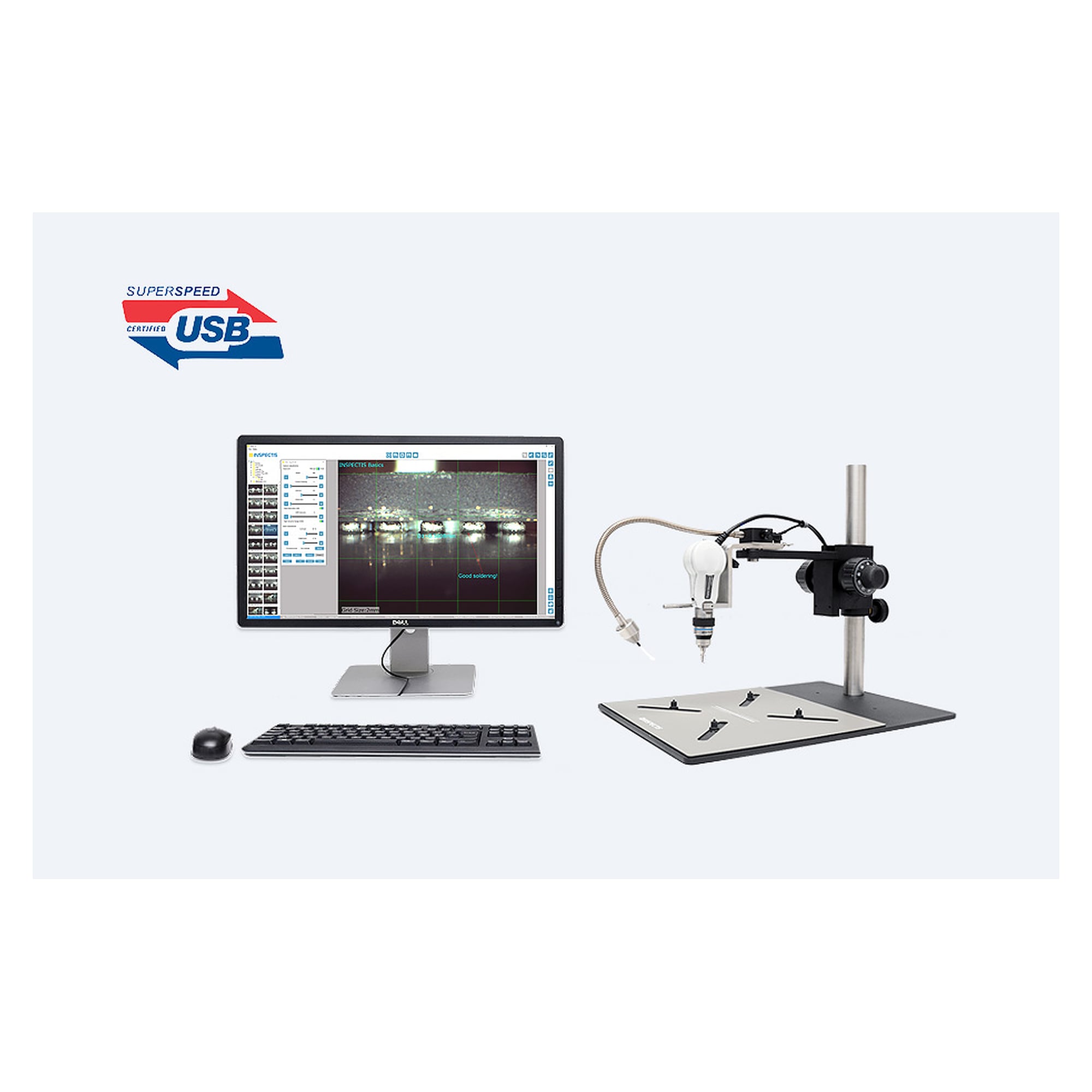 BGA-Inspektionssystem Light, handbetrieben, 90-Grad-Seitensicht - Inspectis BGA-003
