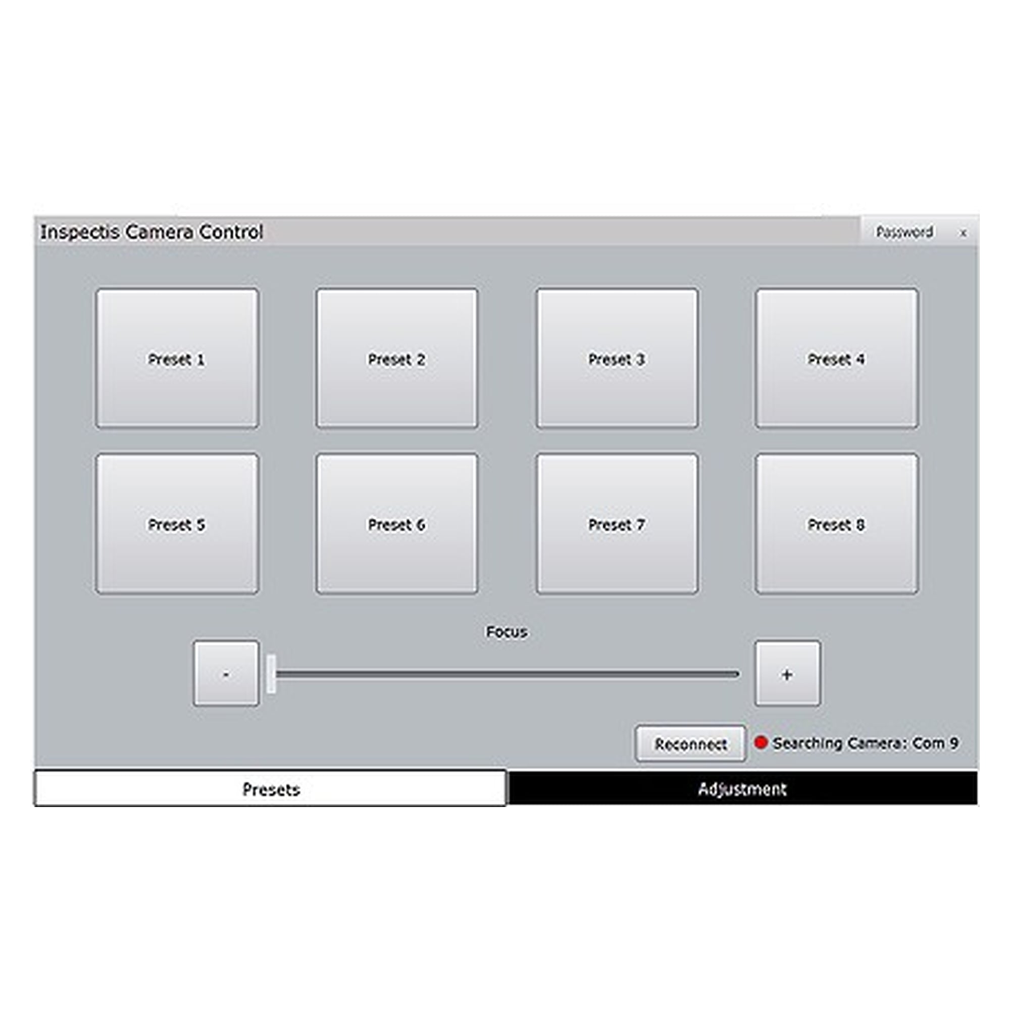 Remote-Kamerasteuerung PC-Software mit Kommunikationskabel - Inspectis HD-201