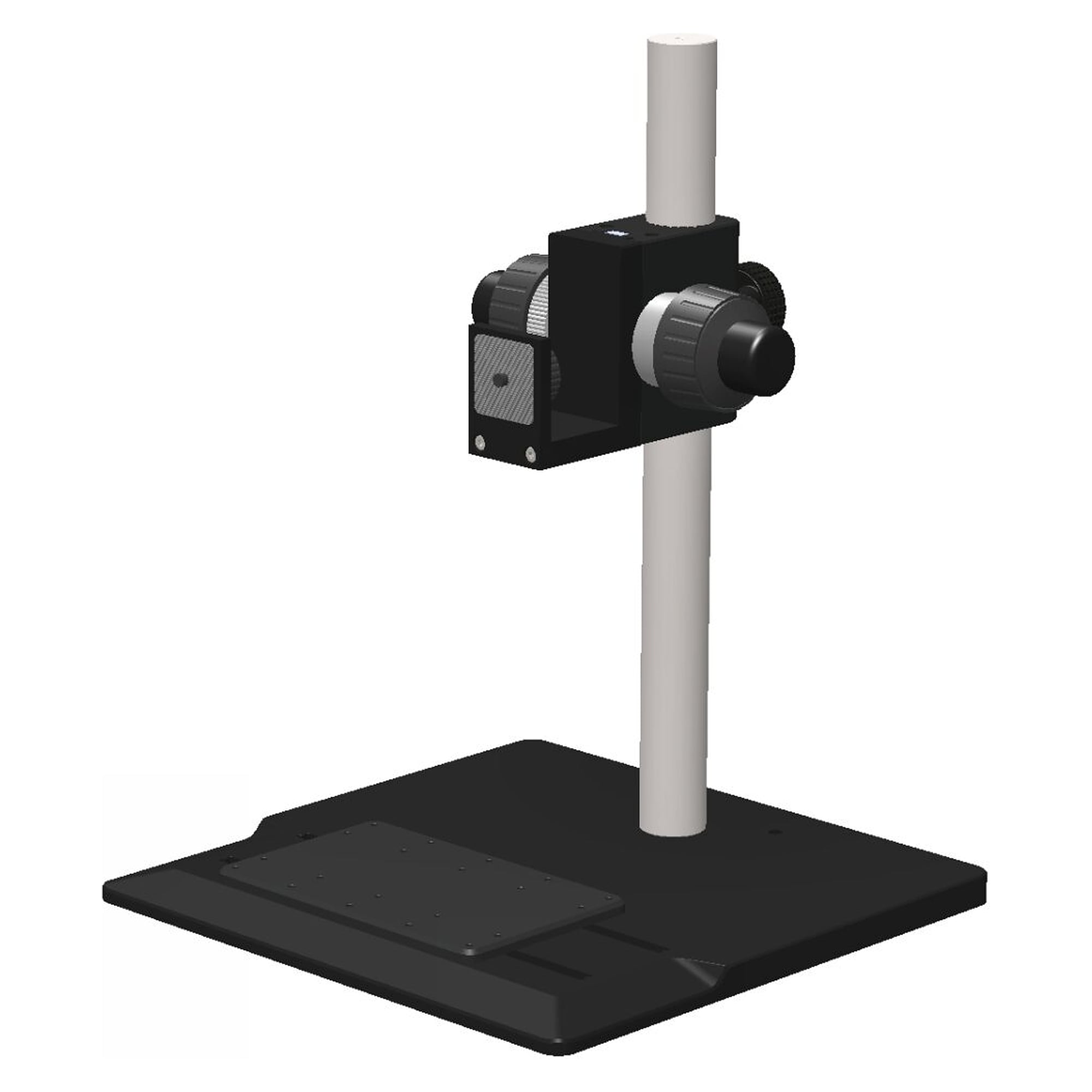 Statif à platine coulissante, vue 90 degrés, mise au point grossière/fine, chariot X - Inspectis HD-212-90