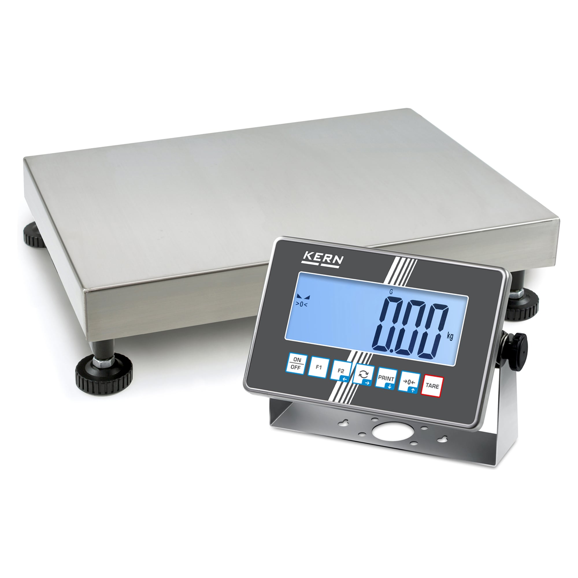 IoT-Line Plattformwaage mit Edelstahl-Auswertegerät 60 kg / 150 kg Ablesbarkeit 0,02 kg / 0,05 kg - KERN IXC 100K-2LM