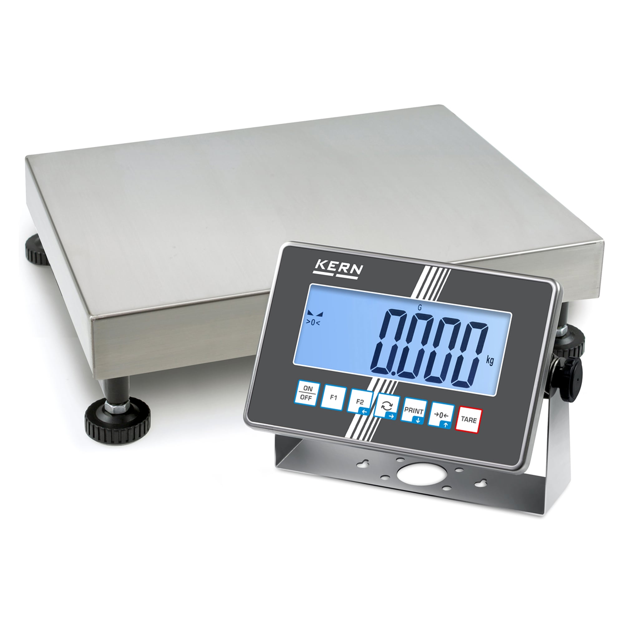 IoT-Line Plattformwaage mit Edelstahl-Auswertegerät 15 kg / 30 kg Ablesbarkeit 0,005 kg / 0,01 kg - KERN IXC 30K-3LM