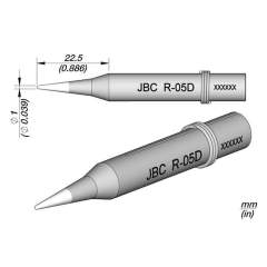JBC 390401. Soldering tip R-05D for 30ST, straight, pointed, 0390401