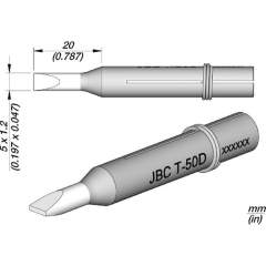 JBC 400507. T-50D soldering tip for 30ST, 40ST and IN2100