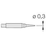 JBC C105103. Soldering tip conical, D: 0,3 mm, straight, ro with, C105103