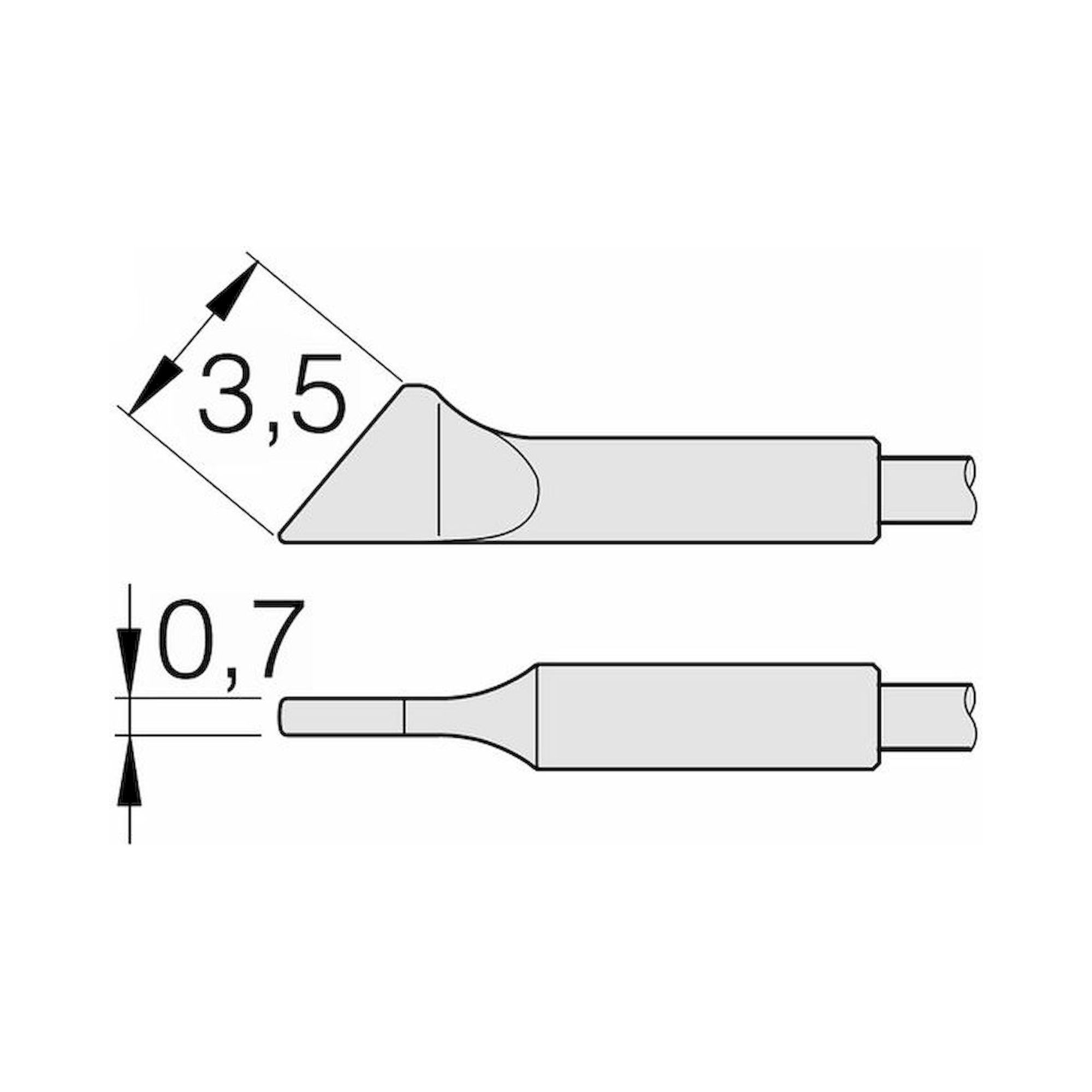 JBC C105111. Lötspitze klingenförmig, 3,5 mm, C105111