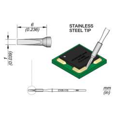 JBC C105115. Lötspitze zur Beschichtungsentfernung, 1 mm, C105115