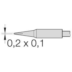 JBC C105116. Soldering tip chisel-shaped, straight, 0.2x0.1 mm, C105116