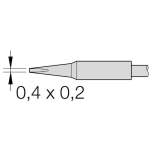 JBC C105117. Soldering tip chisel-shaped, straight, 0.4x0.2 mm, C105117