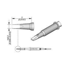 JBC C115113. Lötspitze meißelförmig, 1x0,3 mm, C115113