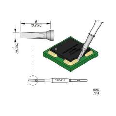JBC C115115. Lötspitze meißelförmig, 6x1 mm, C115115