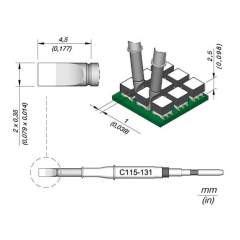 JBC C115131. Soldering tip chisel-shaped 2x0.35 mm