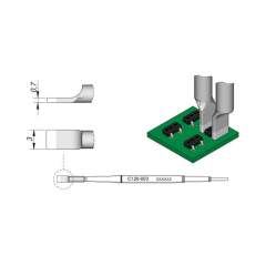 JBC C120003. Blade-shaped soldering tip, 3x0.7 mm, C120003