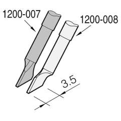 JBC C120007. Desoldering tip blade-shaped right, 3.5x0.7 mm, C120007