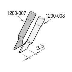 JBC C120007. Desoldering tip blade-shaped right, 3.5x0.7 mm, C120007