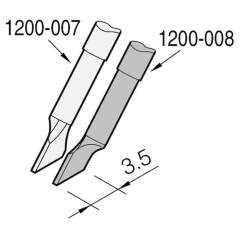 JBC C120008. Desoldering tip blade-shaped left, 3.5x0.7 mm, C120008