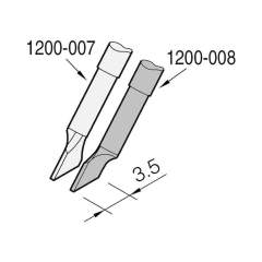 JBC C120008. Desoldering tip blade-shaped left, 3.5x0.7 mm, C120008