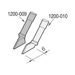 JBC C120009. Desoldering tip blade-shaped right, 6x0.7 mm, C120009