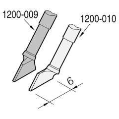 JBC C120009. Desoldering tip blade-shaped right, 6x0.7 mm, C120009