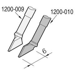 JBC C120010. Desoldering tip blade-shaped left, 6x0.7 mm, C120010