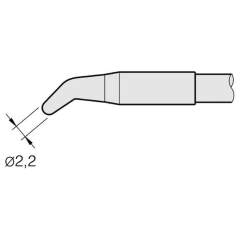 JBC C130410. Soldering tip, conical, curved, D: 2.2 mm, C130410