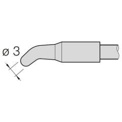 JBC C130416. Soldering tip, conical, curved, D: 3 mm, C130416