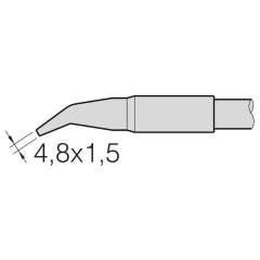 JBC C130419. soldering tip chisel-shaped, curved, 4.8x1.5 mm, C130419