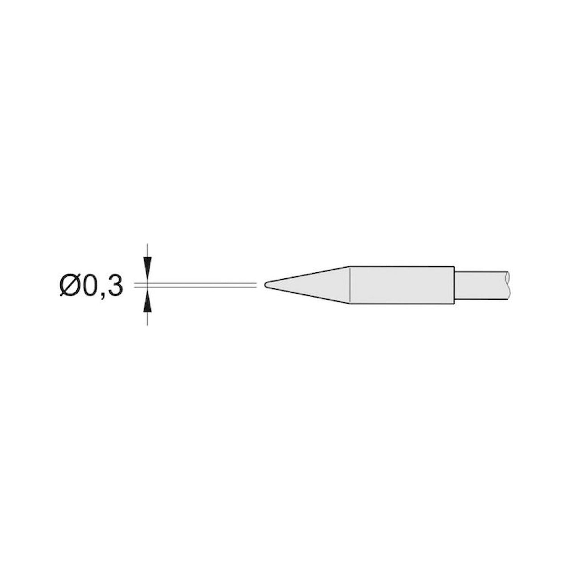 JBC C210001. Lötspitze für T210-A/T210-NA, spitz, gerade, C210001