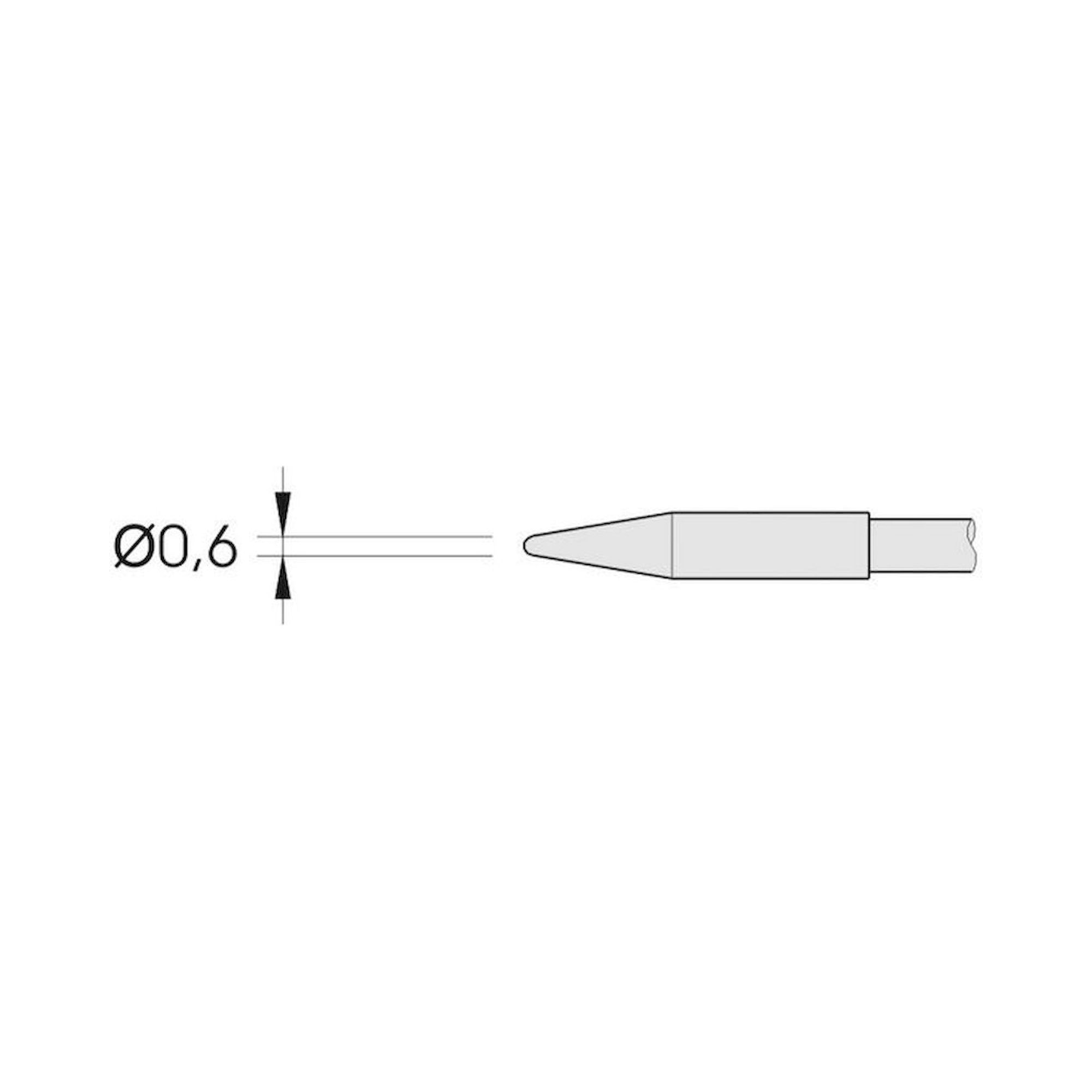JBC C210003. Lötspitze für T210-A/T210-NA, spitz, gerade, C210003