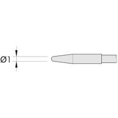 JBC C210005. Soldering tip for T210-A / T210-NA, ro with, straight, C210005