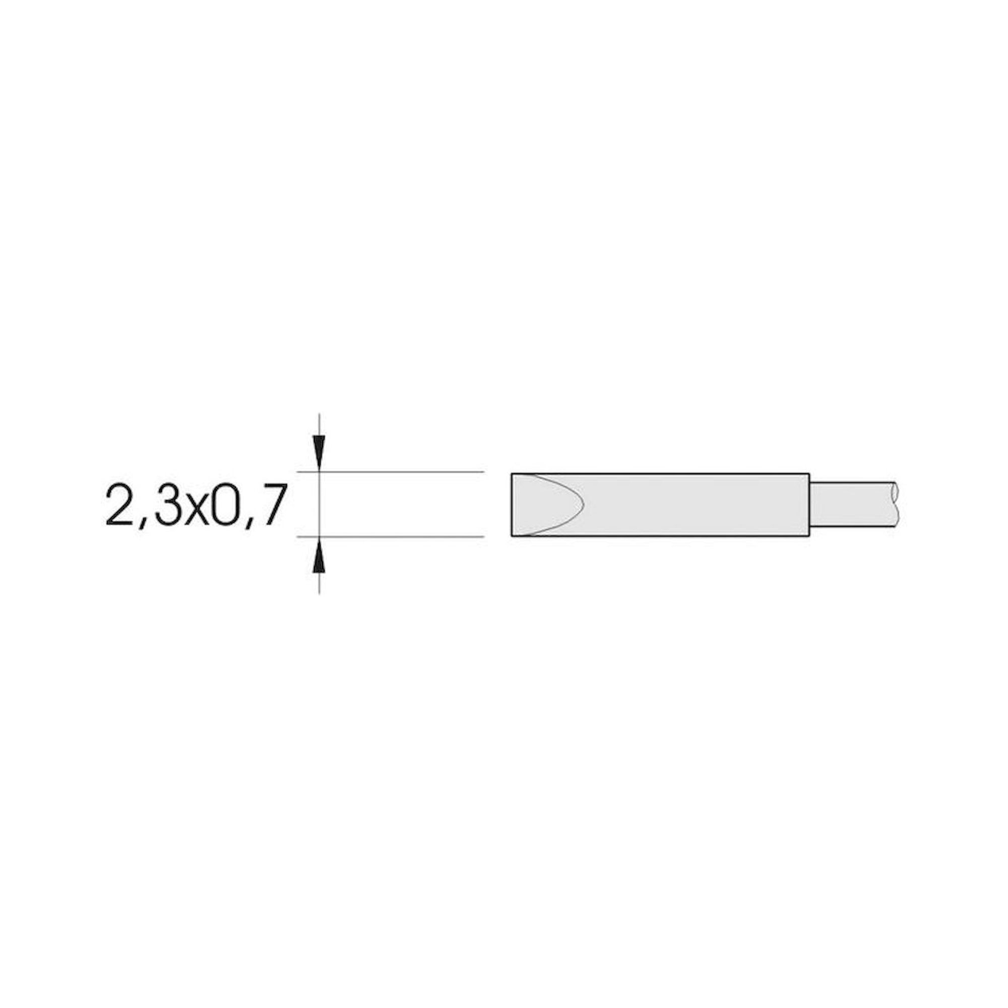 JBC C210007. Lötspitze für T210-A/T210-NA, meißelförmig, gerade, C210007