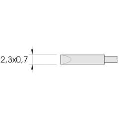 JBC C210007. Soldering tip for T210-A / T210-NA, chisel-shaped, straight, C210007