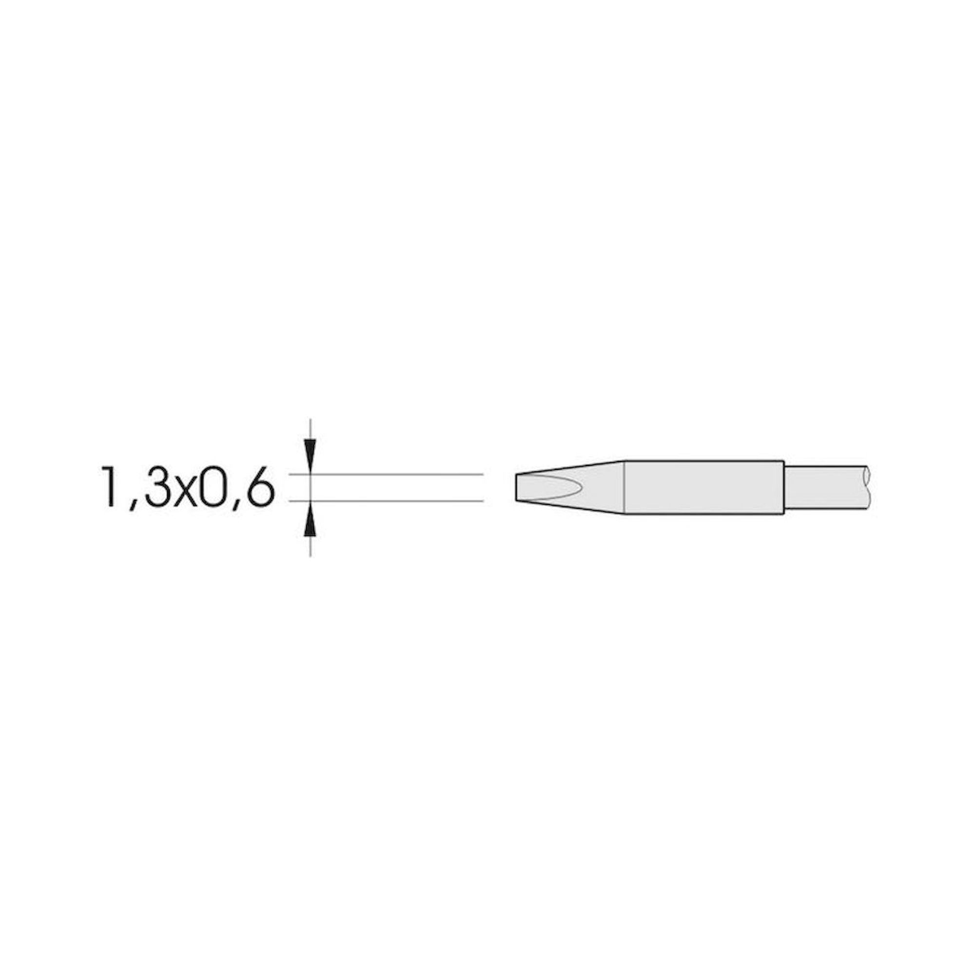 JBC C210008. Lötspitze für T210-A/T210-NA, meißelförmig, gerade, C210008