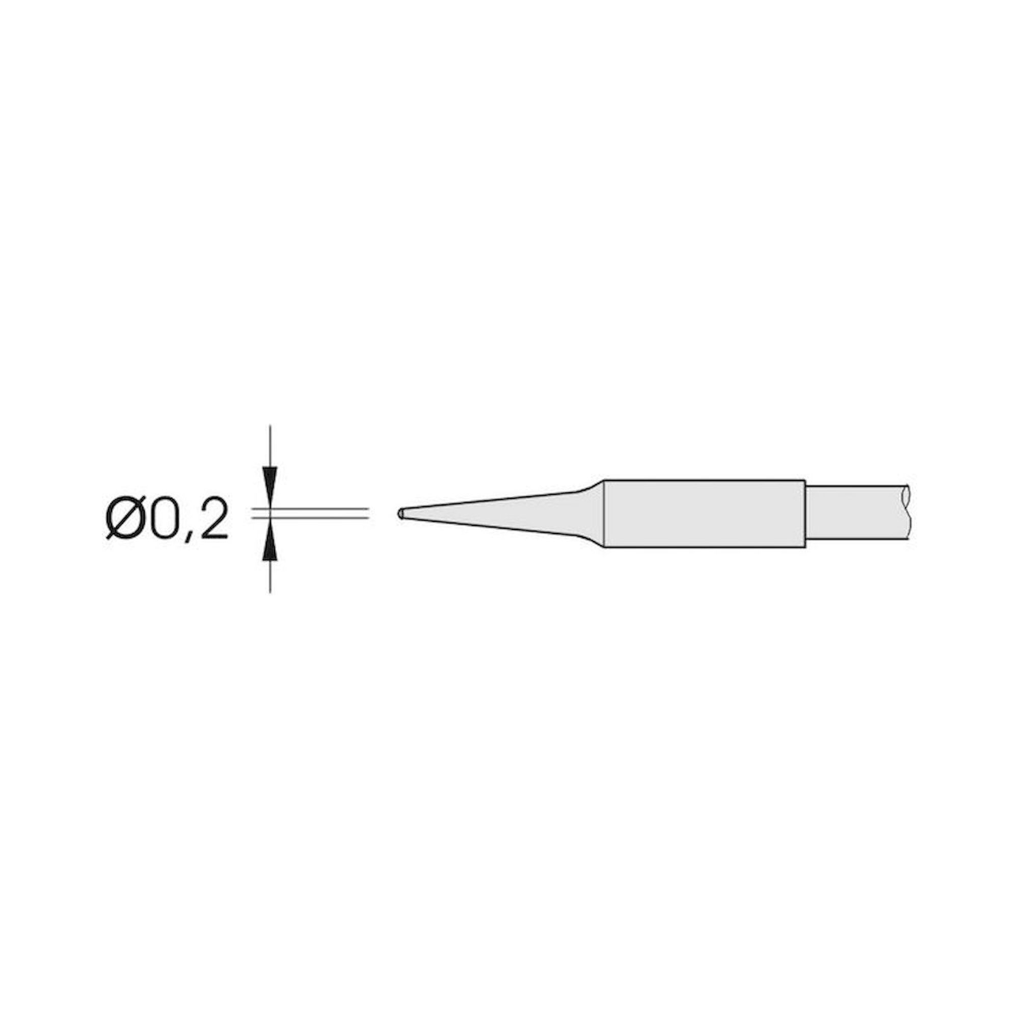 JBC C210009. Lötspitze für T210-A/T210-NA, schlank, spitz, C210009