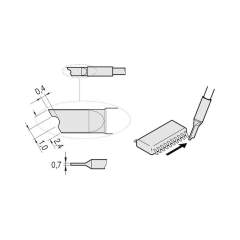 JBC C210012. Lotdepotspitze für T210-A/T210-NA, klingenförmig, C210012