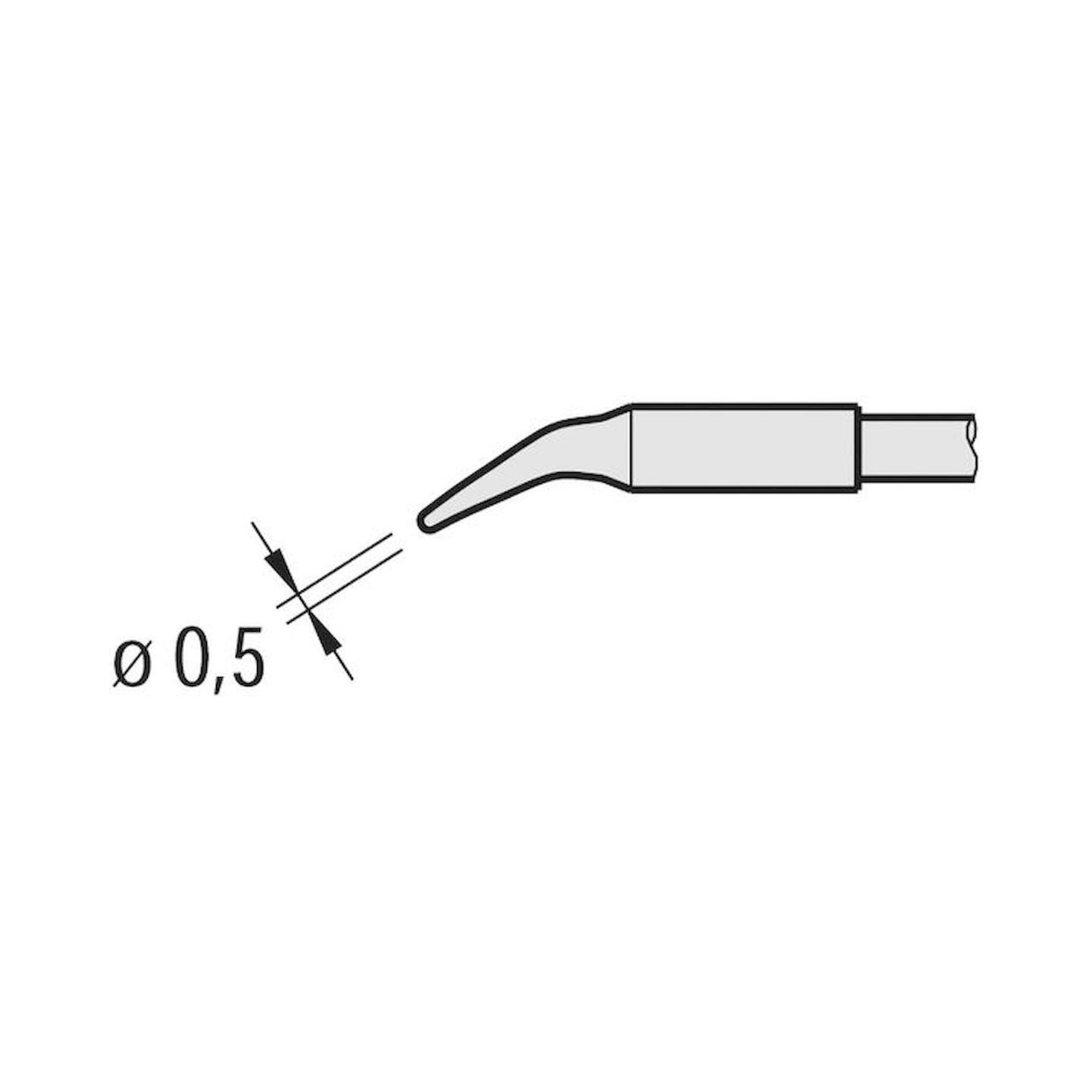 JBC C210014. Lötspitze für T210-A/T210-NA, spitz, gewinkelt, C210014