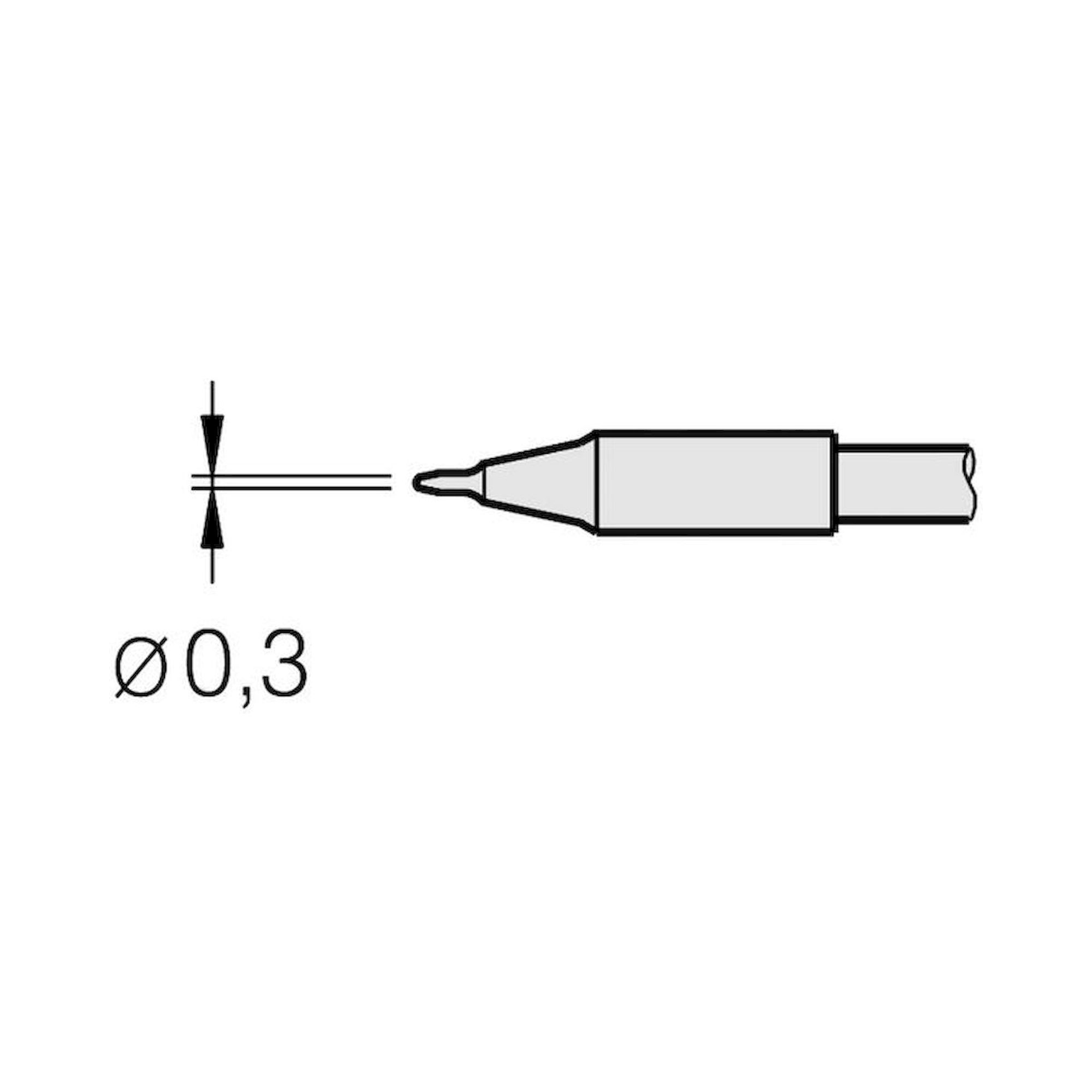 JBC C210016. Lötspitze für T210-A/T210-NA, spitz, gerade, C210016