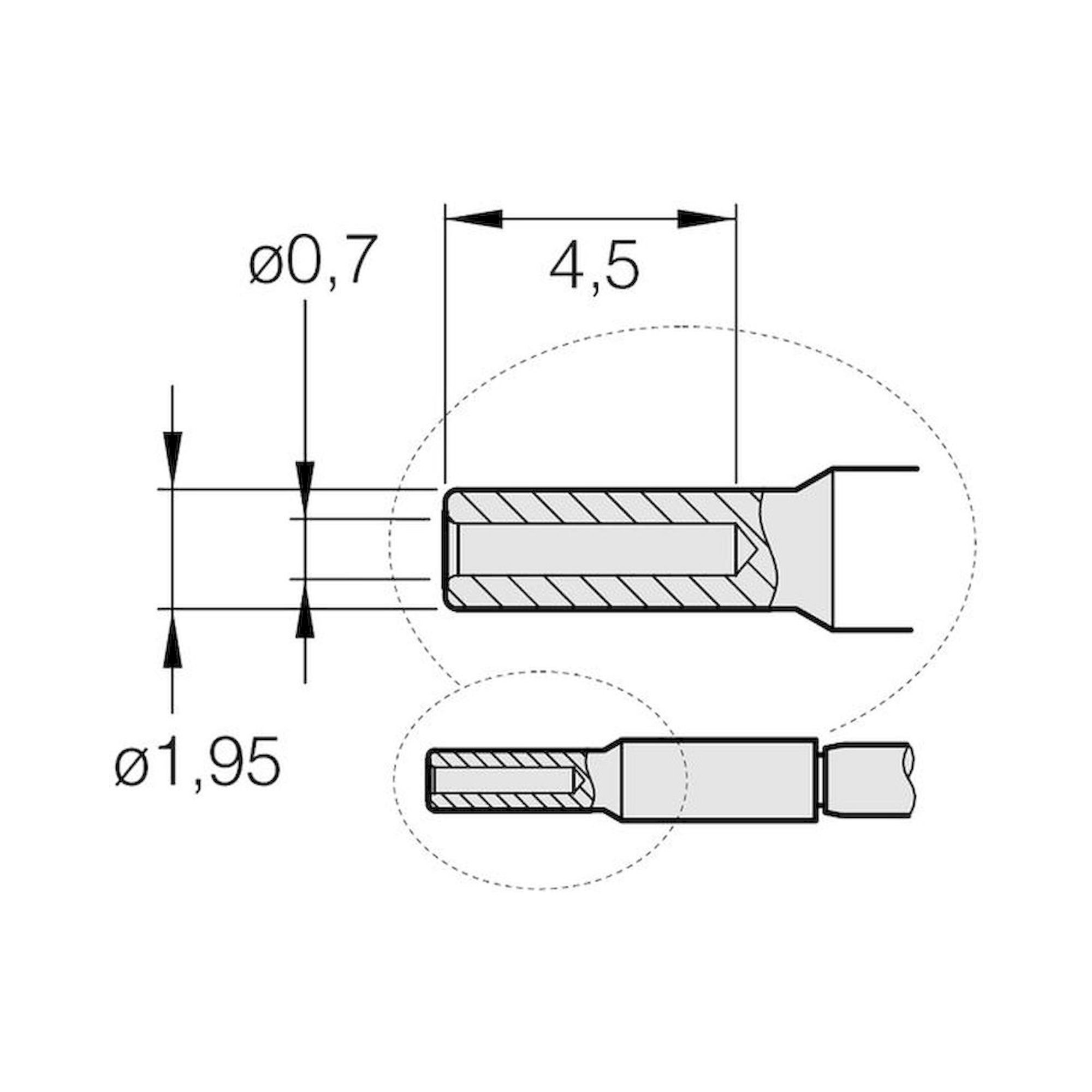 JBC C210017. Lötspitze für T210-A/T210-NA, Sonderform, C210017