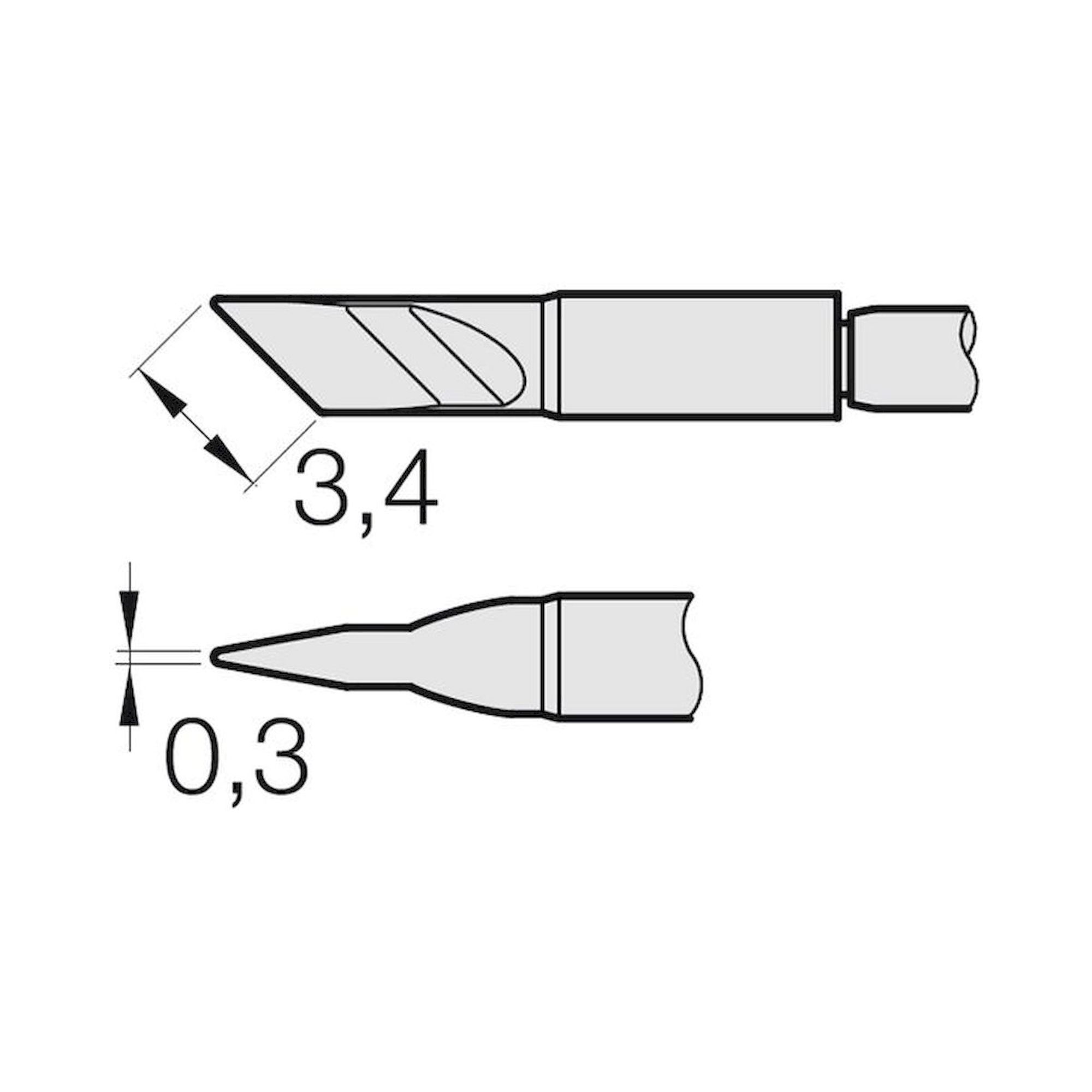 JBC C210018. Lötspitze für T210-A/T210-NA, klingenförmig, C210018