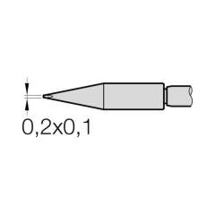 JBC C210019. Lötspitze für T210-A/T210-NA, meißelförmig, gerade, C210019