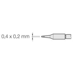 JBC C210023. Soldering tip for T210-A / T210-NA, chisel-shaped, C210023