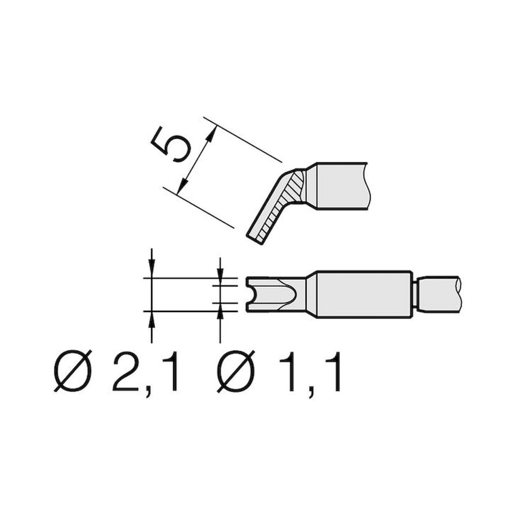 JBC C210025. Lötspitze für T210-A/T210-NA, meißelförmig, C210025