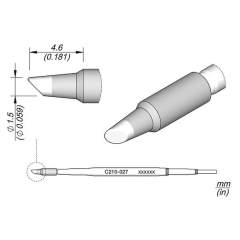 JBC C210027. Lötspitze für T210-A/T210-NA, meißelförmig, C210027