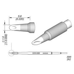 JBC C210029. Soldering tip for T210-A / T210-NA, fillet, C210029