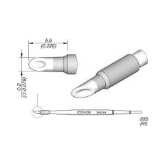 JBC C210030. Lötspitze für T210-A/T210-NA, Hohlkehle, C210030