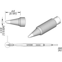 JBC C210036. Soldering tip bevel, diameter 0,6 mm