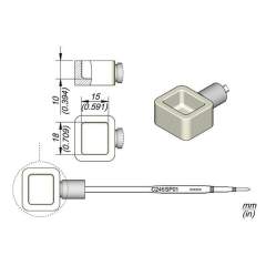 JBC C245-SP01. JBC solder bath tip C245-SP01 for T245