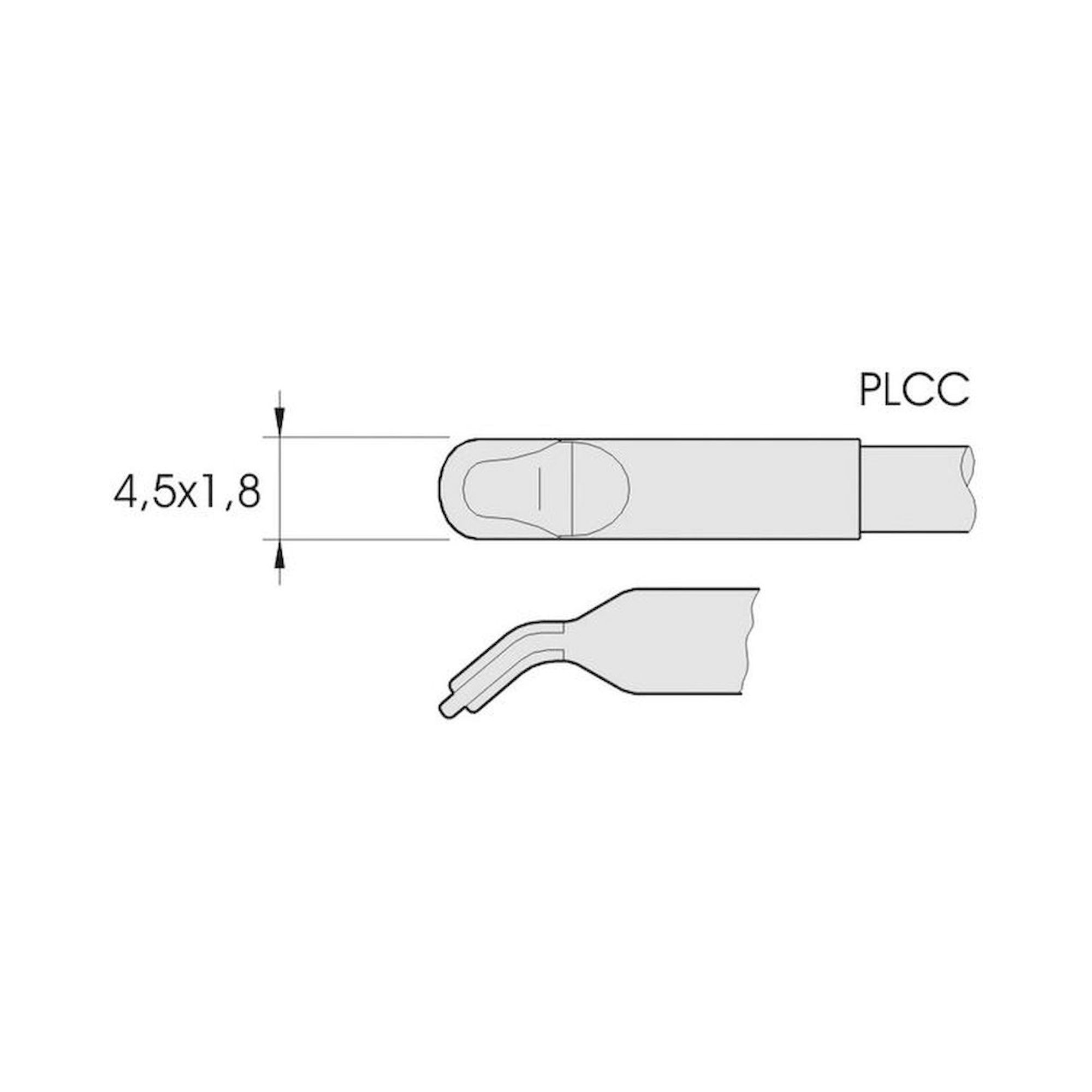 JBC C245010. Soldering tip for PLCSS 4.5x1.8 mm, C245010