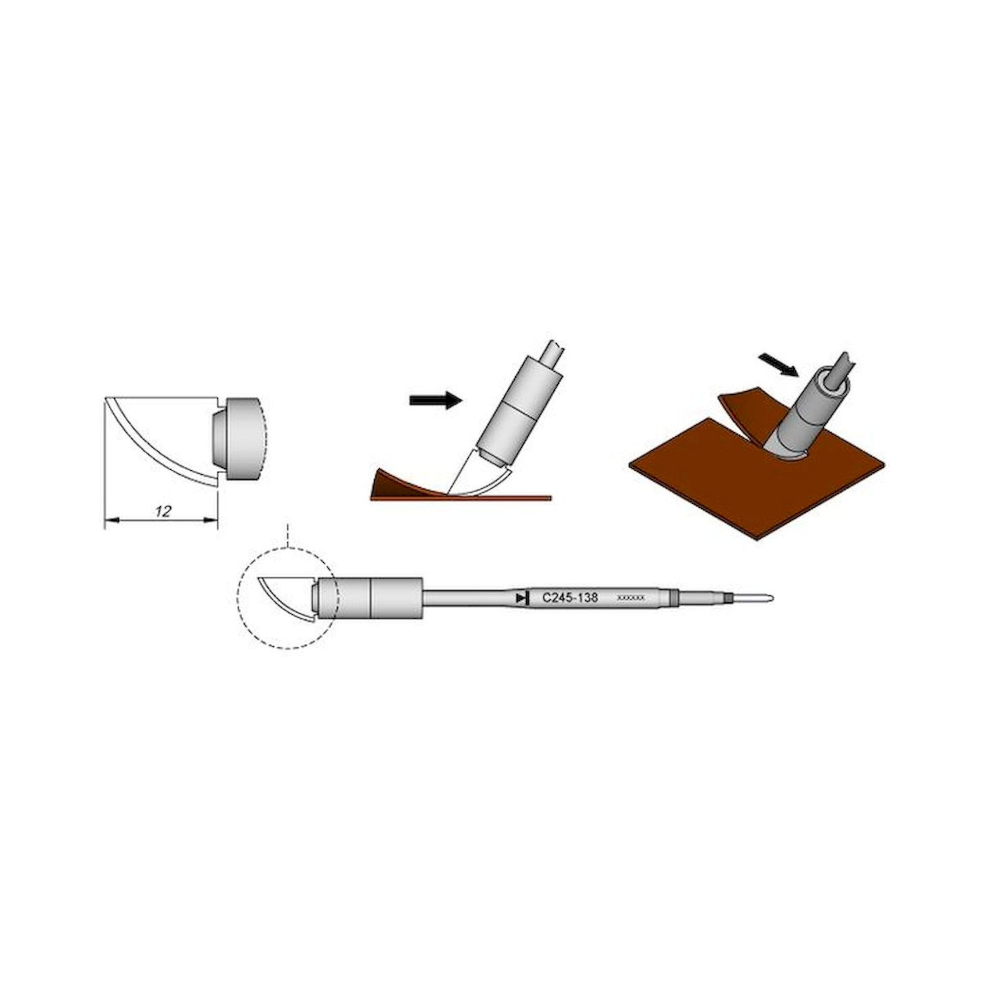 JBC C245138. Special soldering tips series C245, for soldering iron T245