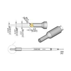 JBC C245163. Spezialspitze mit Chromoberfläche für Kunststoffnieten C245163, 2.5 mm