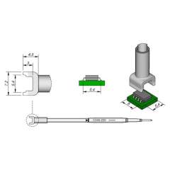 JBC C245220. Desoldering tip tunnel 5,4x6 mm, C245220